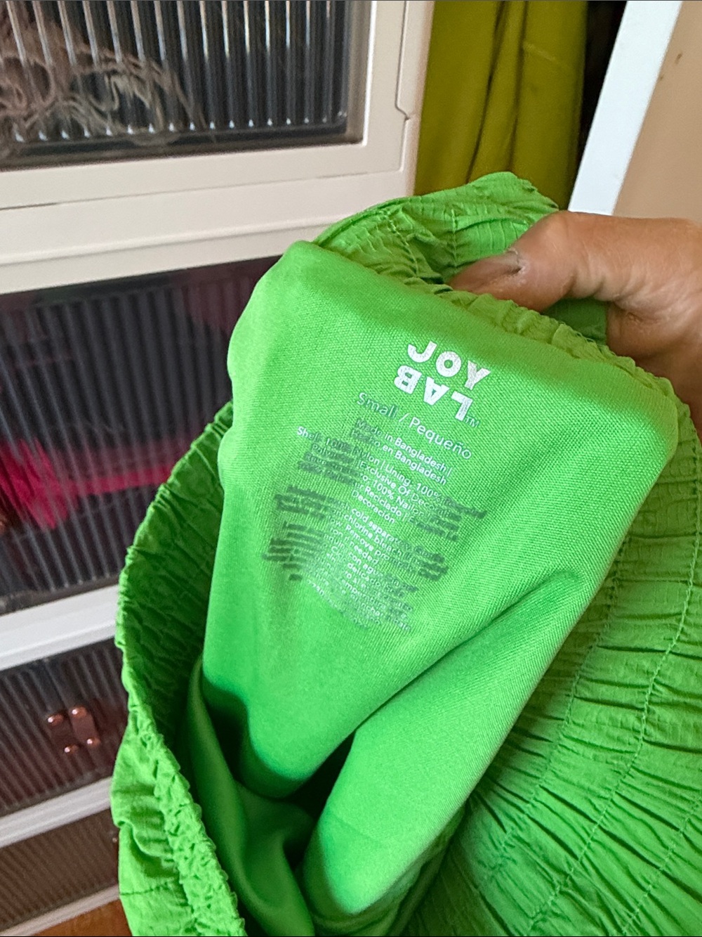 JoyLab Bright Green Athletic Shorts with White Accents - Picture 2 of 4